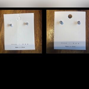 3/$20 rhinestone stud earrings - 2 pairs